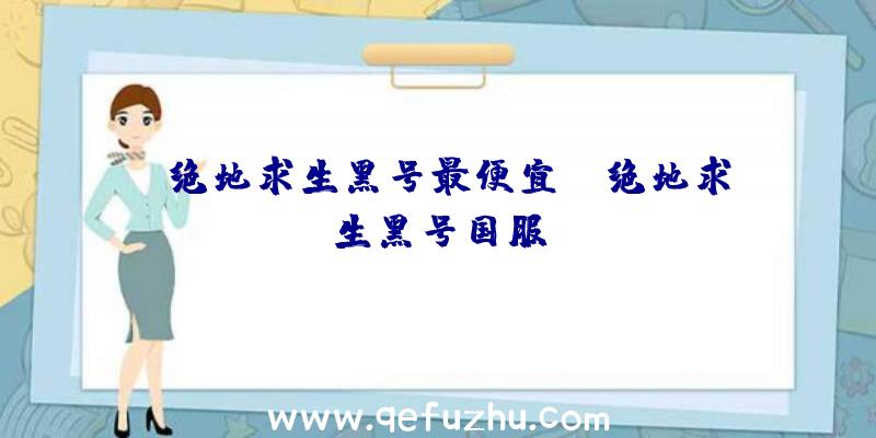 「绝地求生黑号最便宜」|绝地求生黑号国服